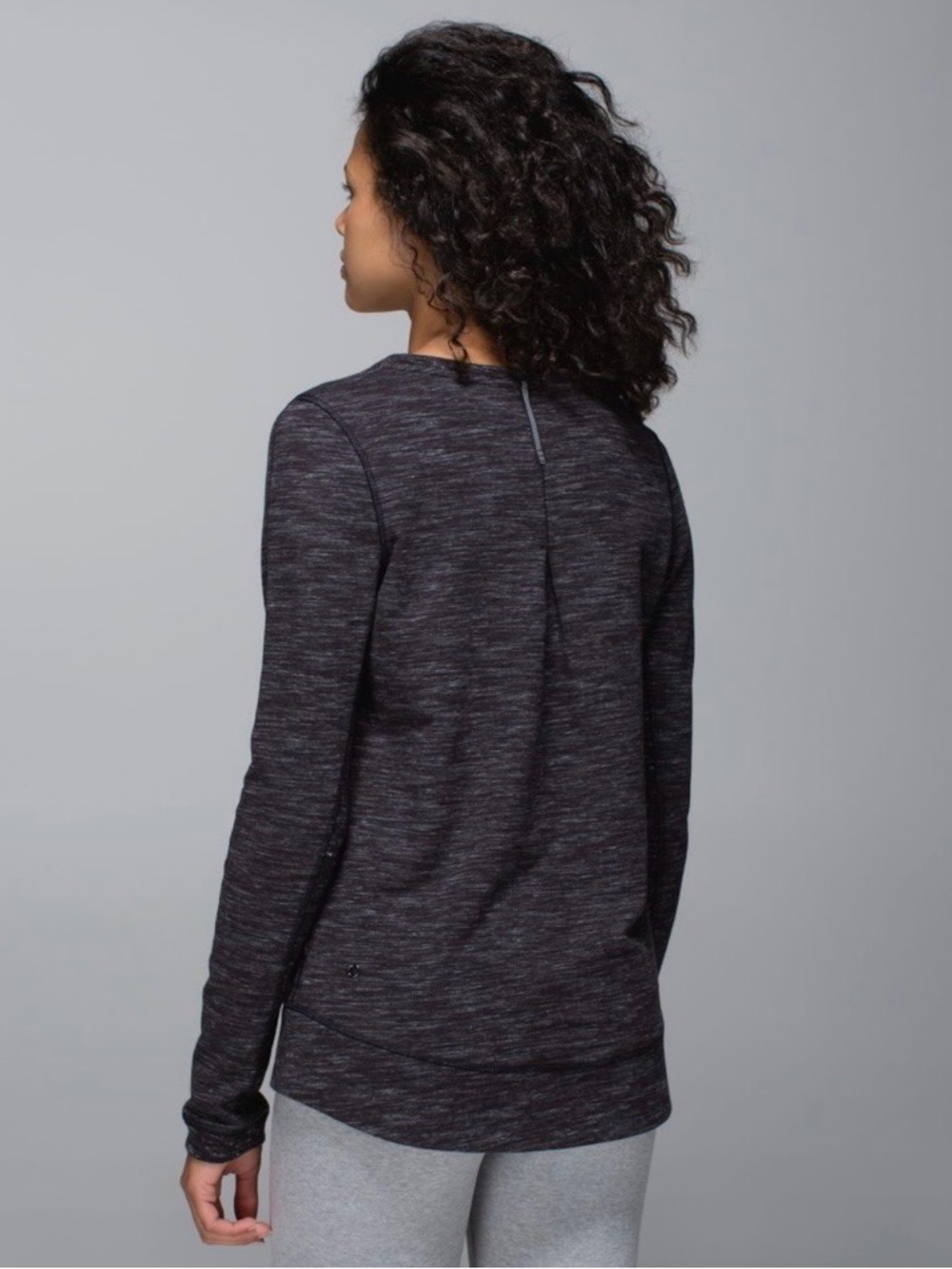 Lululemon Exhalation Pullover II Heathered Marled Black 6